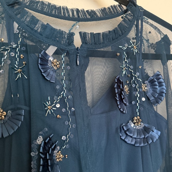 Mac Duggal Twilight Blue Embellished Mini Dress - Picture 9 of 11